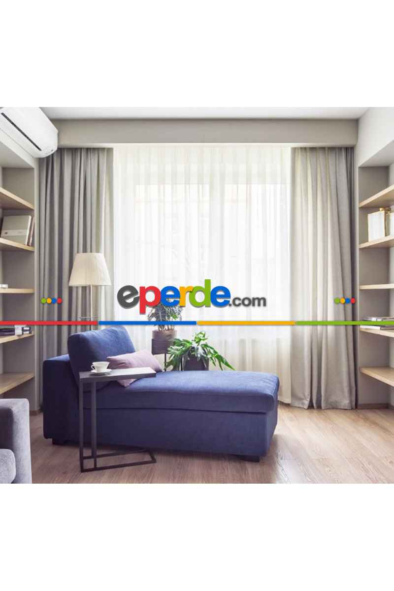 Oturma Odası - Keten Tül-keten Tül Perde- Beyaz-ekru