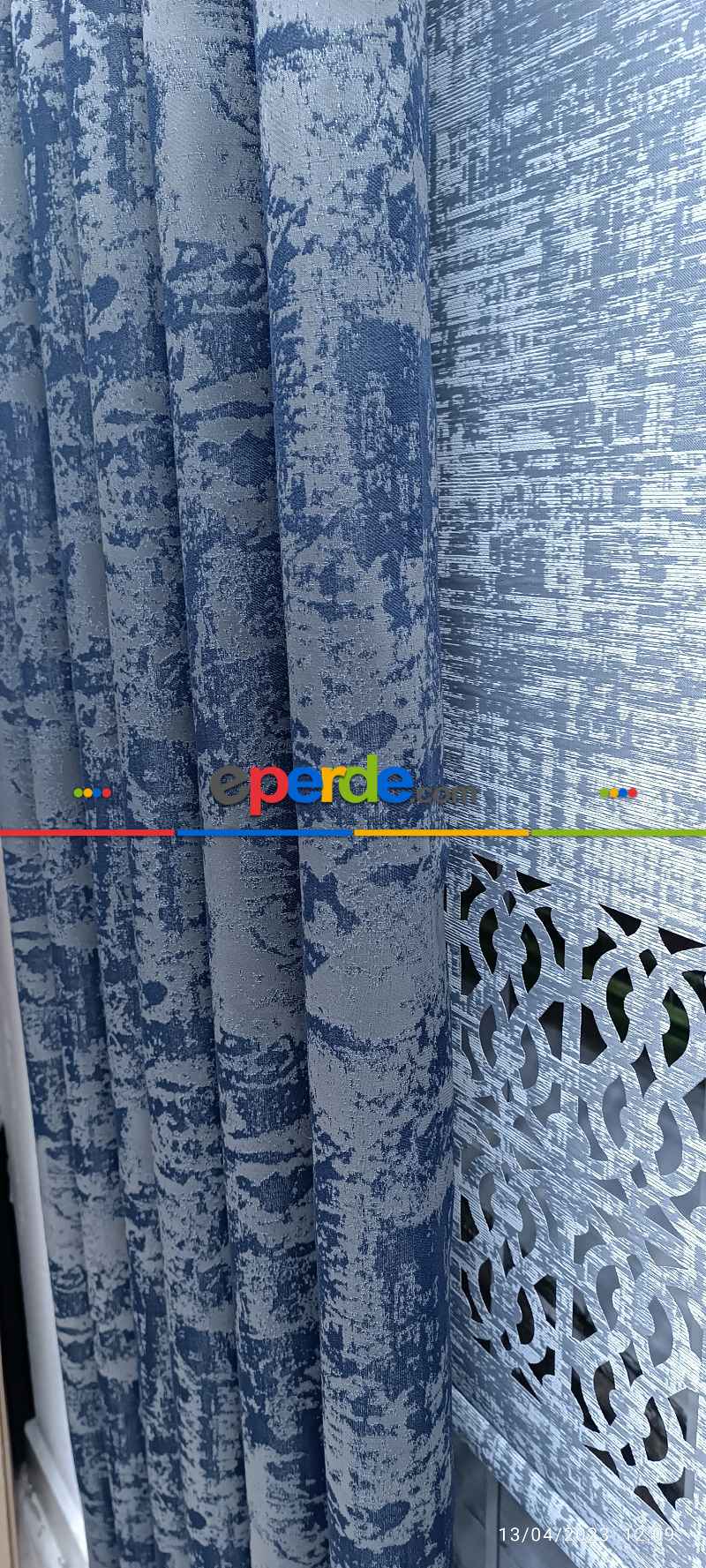 Oturma Odası -  2025 Elit Modern Desenli Fosforlu İplik Dokuma Fon Perde - 3