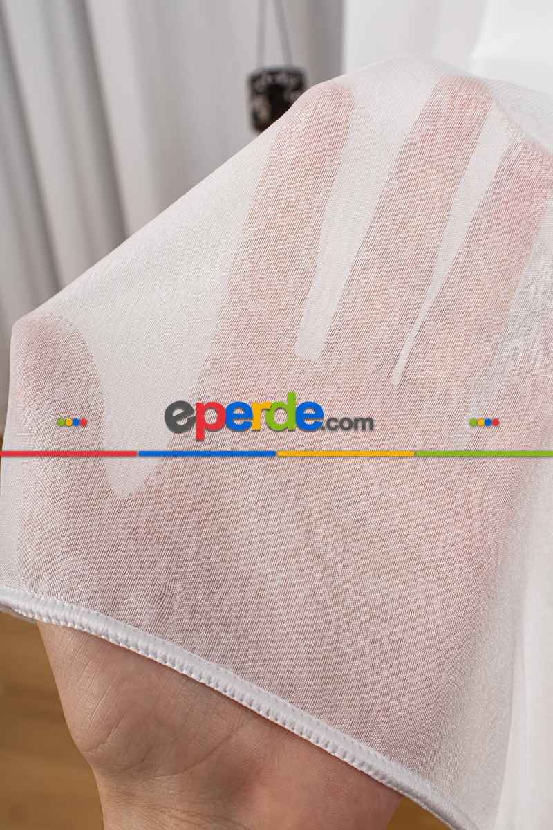 Buzlu Zemin Düz Tül- Ekru - Kurşunlu Tül