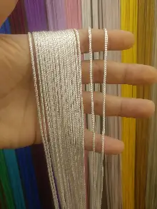 Kalın Zincir Serisi İp Perde (beyaz, Krem, Gri, Kırmızı, Bordo, Siyah, Mavi, Pembe, Sarı)- Krem