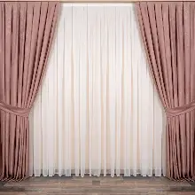 Salon Soft Fon Perde Gül Kurusu- Gül Kurusu