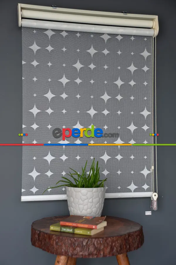 Halim Perdesan Dacuz-201 Beyaz Renk Etekli Veya Eteksiz Çift Mekanizmalı Tül Stor Perde