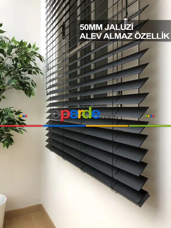 Mutfak Ahşap Jaluzi Perde- Antrasit