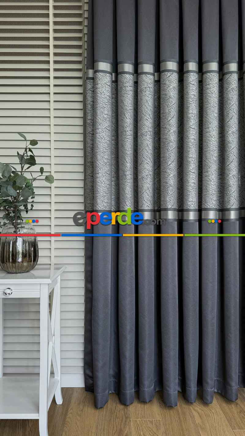 Antrasit Gri Fon Perde, Pano Model