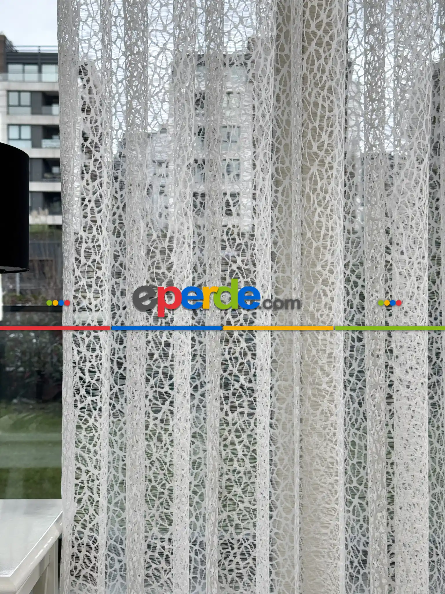 Desenli Fransız Dantel Örme Tül Perde, Desenli Ütü İstemeyen Tül