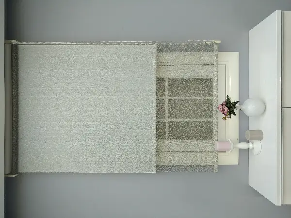 Çiftli Sistem Dantel Stor- Siyah-altın