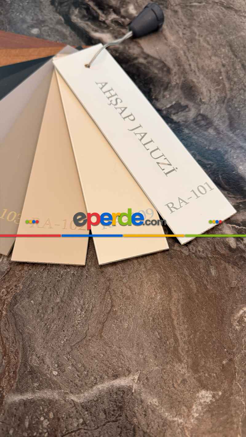 Mutfak - Ahşap Jaluzi Perde - 9 Renk Seçeneği - Açıklamada Video Bulunmaktadır.