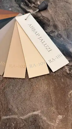 Gerçek Ahşap Jaluzi Perde - 9 Renk Seçeneği - Açıklamada Video Bulunmaktadır.