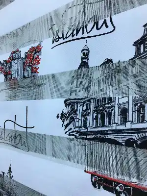 İstanbul Desenli Zebra Perde Siyah-kırmızı- Siyah-kırmızı-beyaz