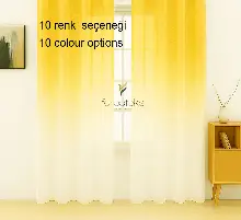 Sarı Üstden Renk Geçişli Tül Perde