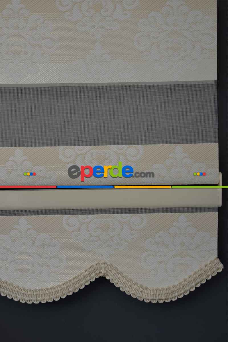 Halim Perdesan Ft-980 Beyaz Renk Etekli Veya Eteksiz Zebra Stor Perde