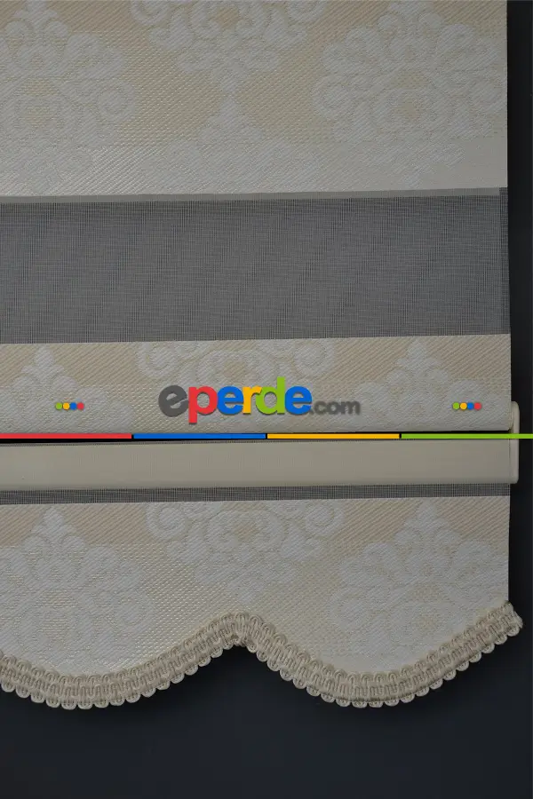 Halim Perdesan Ft-980 Beyaz Renk Etekli Veya Eteksiz Zebra Stor Perde