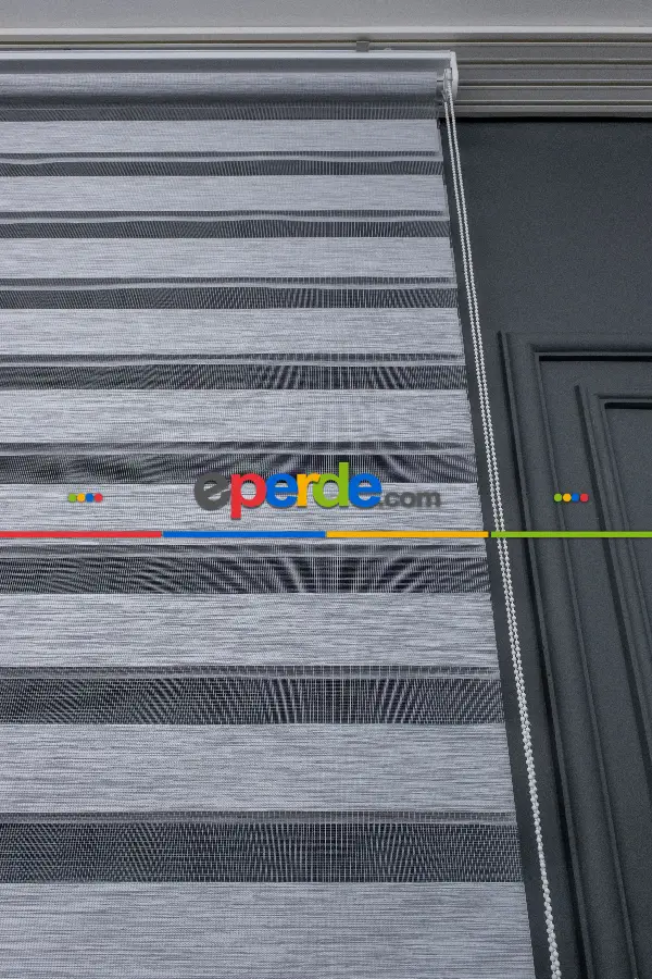 Gri Bambu Zebra Perde 120x200