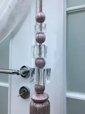Pudra Pembe Ve Vizon - Perde Sarkıtı- Pembe-Vizon Rengi