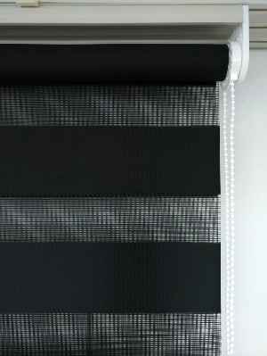 Zebra Perde - Düz Zebra Perde- Siyah