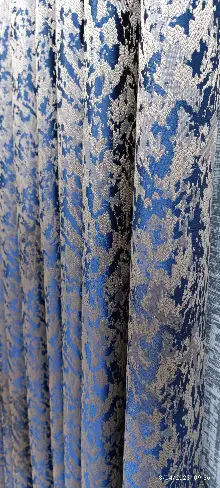 Yatak Odası - 2023 Elit Modern Desenli Fosforlu İplik Dokuma Fon Perde - 2