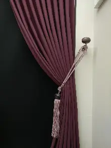 Düz Renk Dökümlü Fon Perde (150)- Gül Kurusu