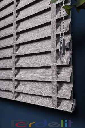 Gri 50mm Silüet Kumaş Jaluzi Perde