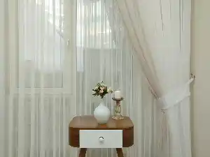 Ekru-koyu Krem Geçişli Tül Fon Perde#- Krem Koyu-ekru