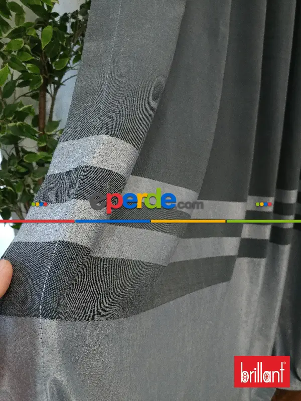 Brillant Süet Pano Fon Perde 180cm Yeni Sezon- Gri Açık-antrasit