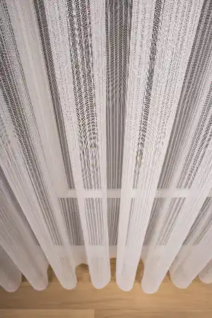 Çizgili Etek Damask Tül Perde Pa 7041