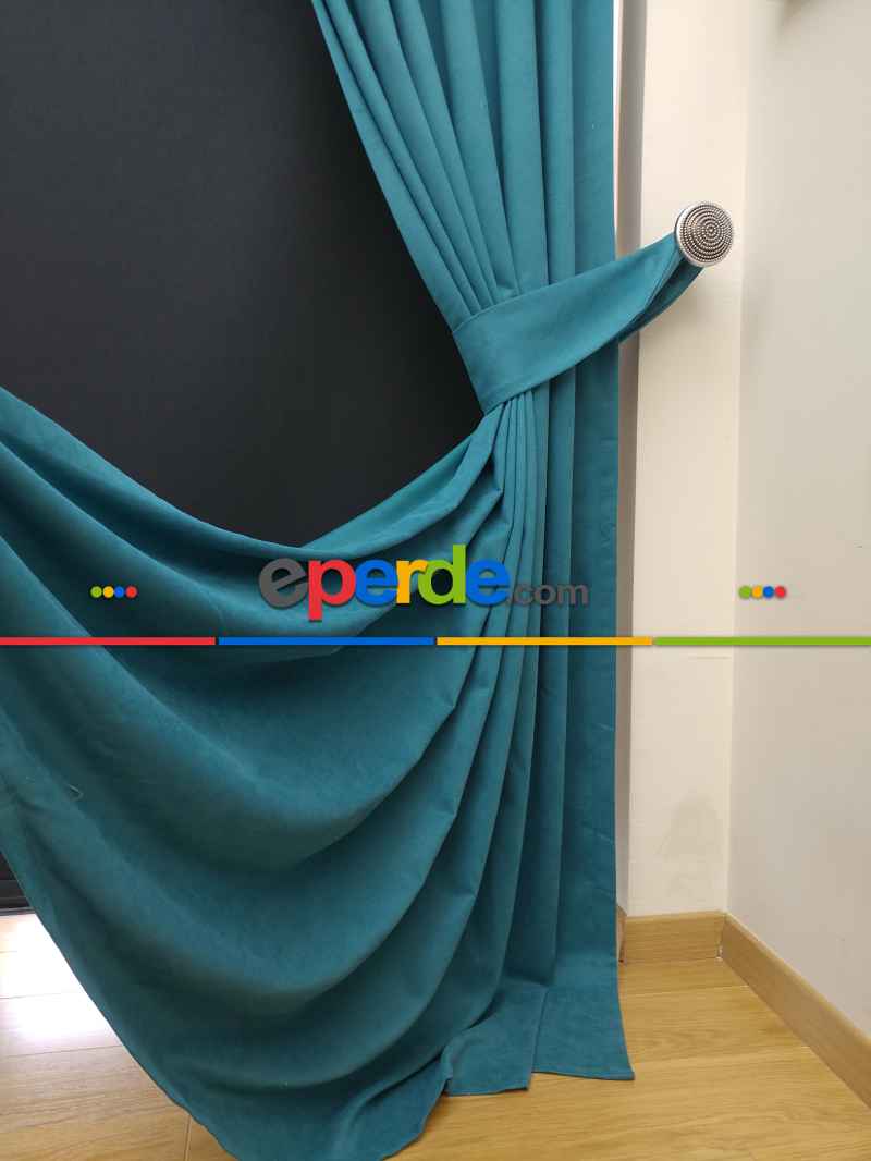 Düz Renk Dökümlü Fon Perde (150)- Mint