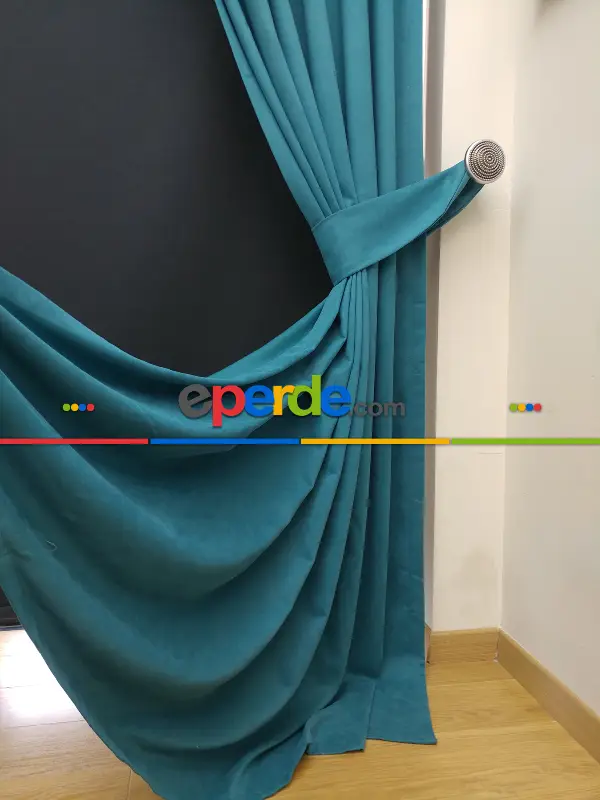 Düz Renk Dökümlü Fon Perde (150)- Mint