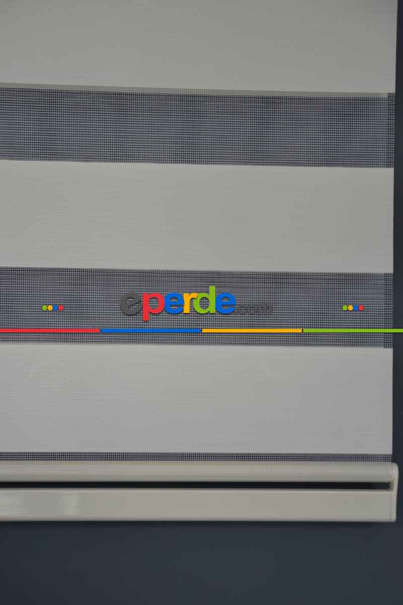 Halim Perdesan Ba-04 Krem Renk Etekli Veya Eteksiz Zebra Stor Perde