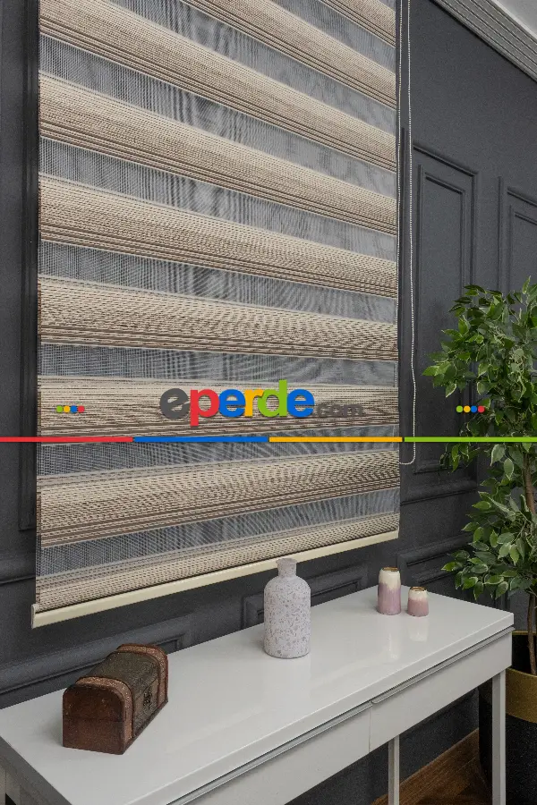 Zebra Perde - Geçişli Mikro Pileli Zebra Perde