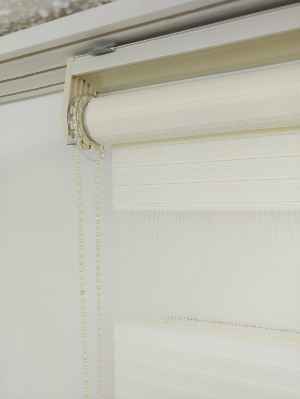 Krem Mutfak Perdesi Mekanizmalı Zebra Perde Plise- Krem