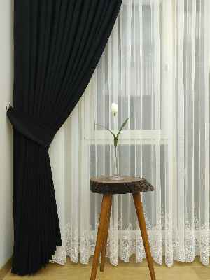 Siyah Düz Petek Fon Perde (özel İndirimli Fiyat)
