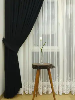 Siyah Düz Petek Fon Perde (özel İndirimli Fiyat)