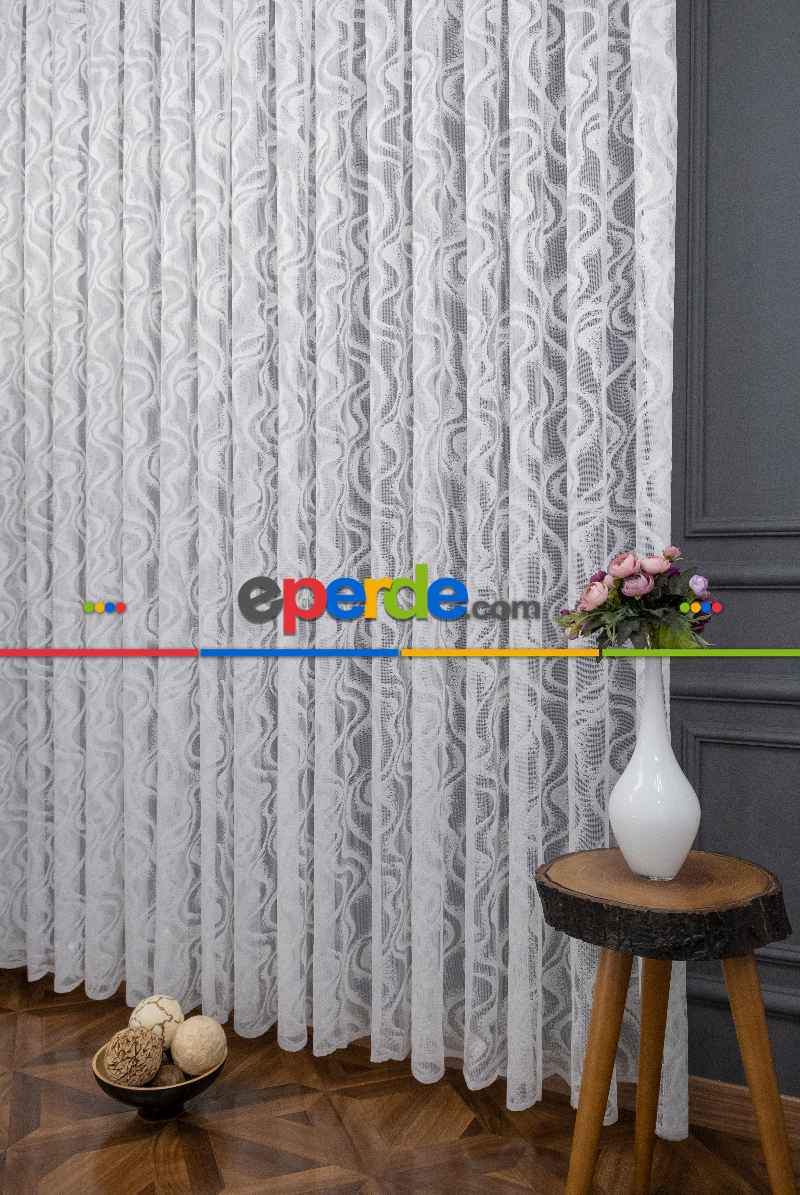 Salon Tül Perde - Fransız Dantel Tül Perde - Yüksek Kalite