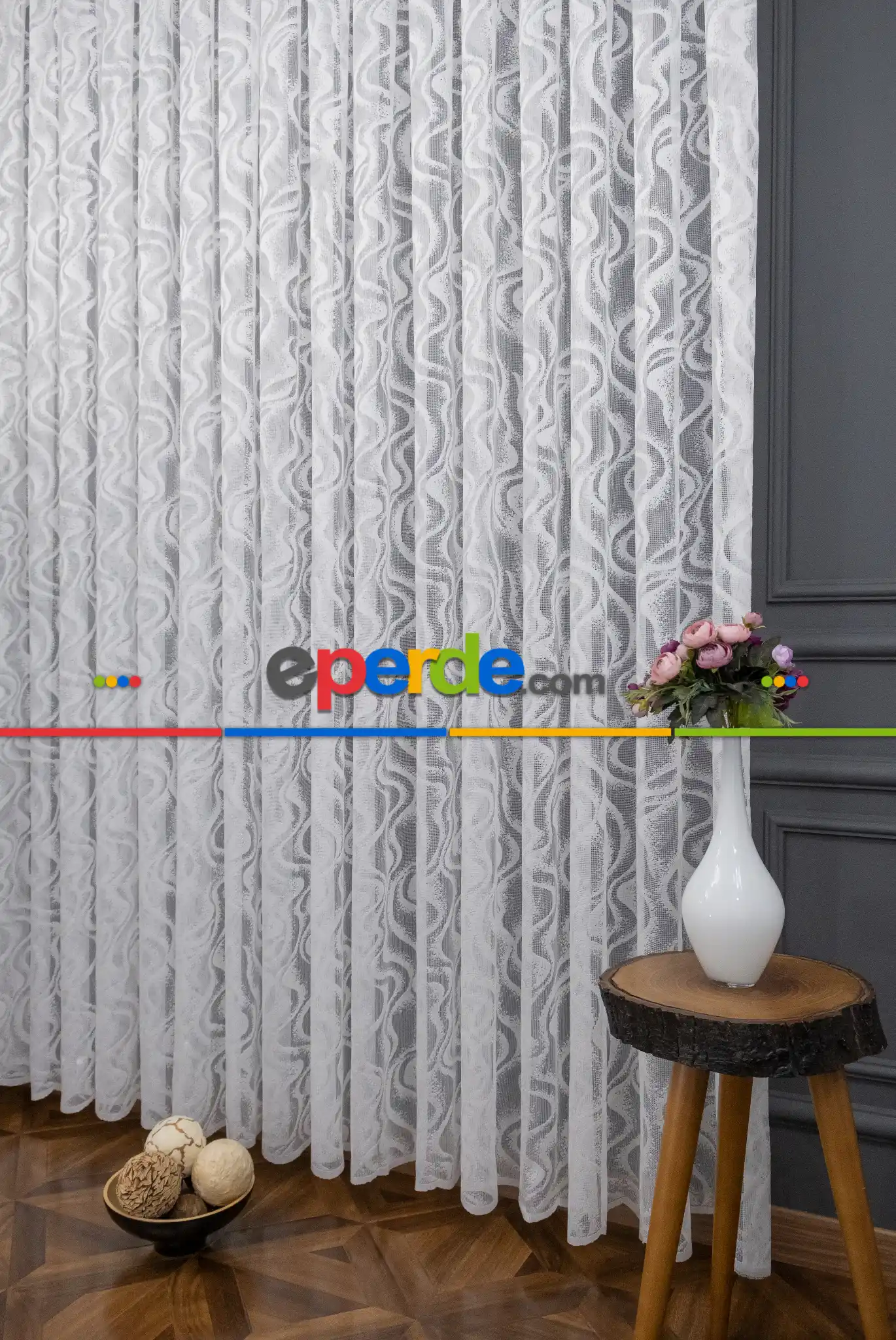 Salon Tül Perde - Fransız Dantel Tül Perde - Yüksek Kalite