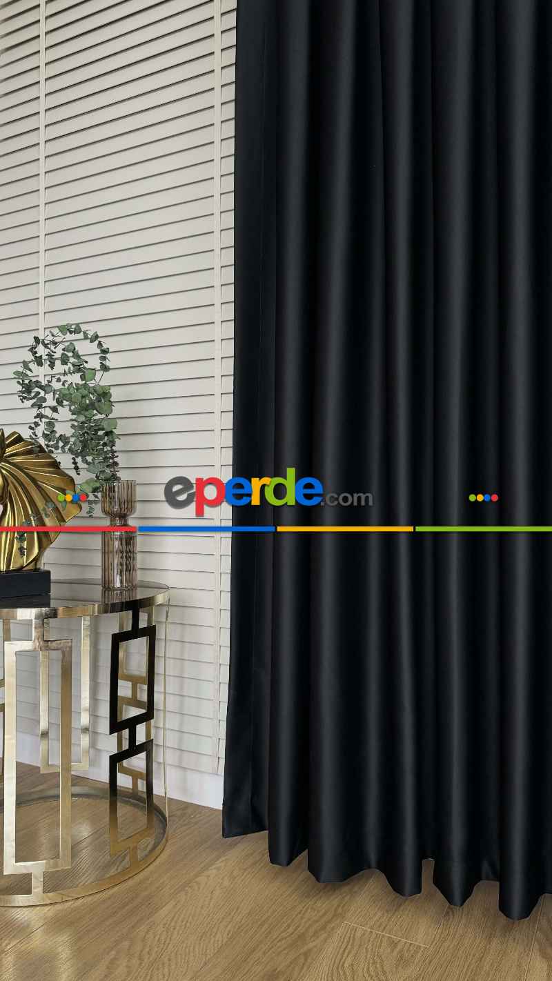 Siyah Blackout Perde - Karartma Fon Perde, Premium Kalite Serisidir, %95 Işığı Keser