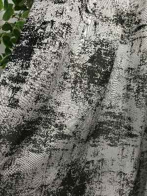 Jakar Dokuma - Spor Desenli Fon Perde- Siyah-gri Açık