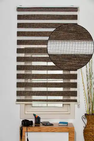 Salon Zebra Perde -Indirimli !!! Zebra Perde Acı Kahve Bambu Ozel Fiyat- Acı Kahve