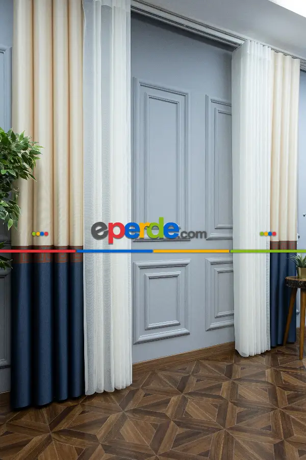 Yatak Odası - Lens Akıllı Dikey Tül Perde Versace-41- Çok Renkli 3