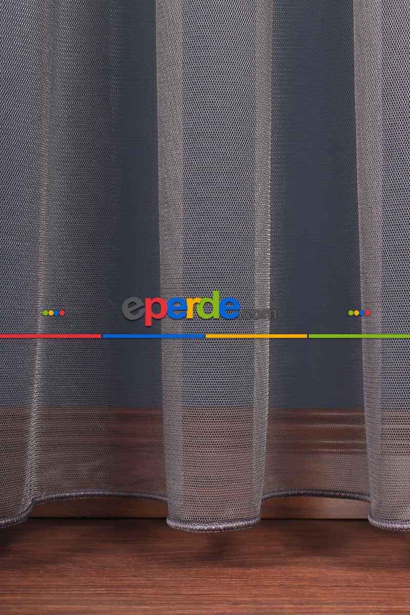 Antrasit Grek Tül Perde Petek Zemin