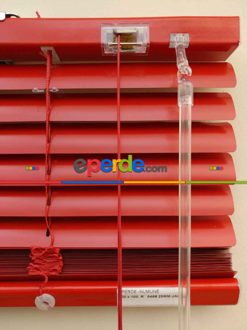 Mutfak Kırmızı - Alüminyum Jaluzi Perde - 25mm Kalınlığında- Kırmızı