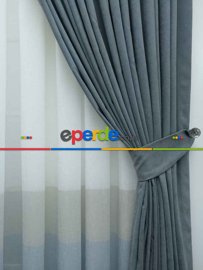 Bebek Odası - Mavi - Düz Fon Perde 817