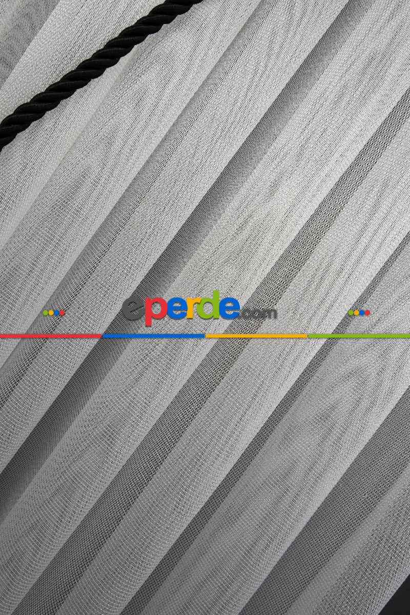 Salon Tül - Ekru Monaliza Dökümlü Tülden Yalancı Kruvaze - Tülden Fon - Yana Toplamalı Tül - Kordon Toplama Tül - Çift Veya Tek Kanat - Kurşunlu Tül - Kordon Renkleri Mevcut