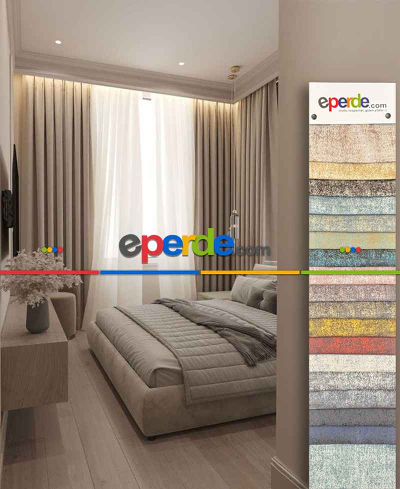 Salon - 17 Renk Jakarlı Fon Perde - Premium Royal Serisi