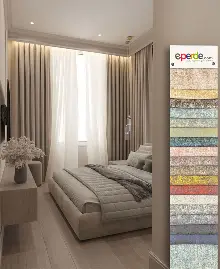 17 Renk Jakarlı Fon Perde - Premium Royal Serisi