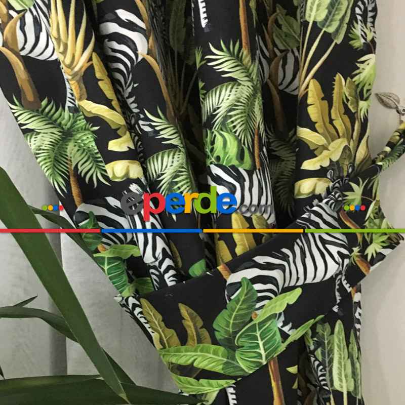 Zebra Desenli Fon Perde Evm740 Kumaşı Kalındır Duck Bezi Değildir- Siyah-Yeşil-Kahverengi-Beyaz-Krem