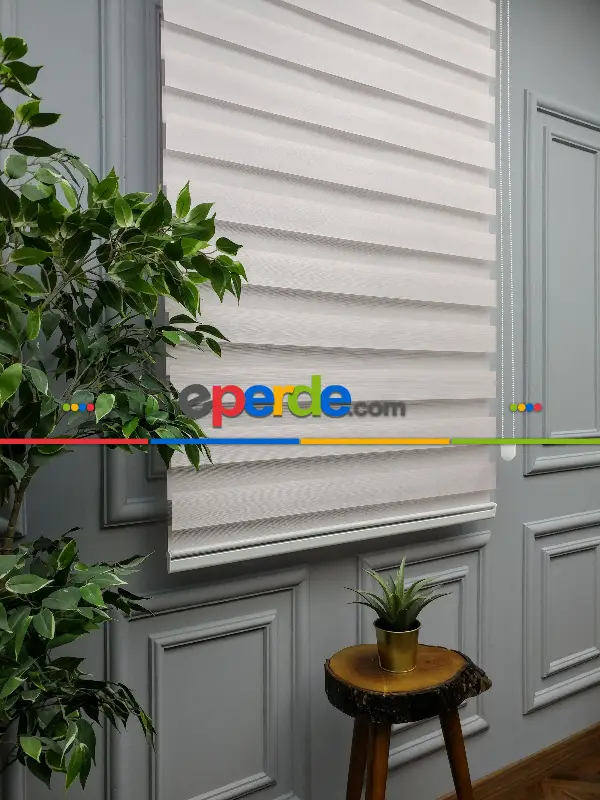 Salon Zebra Perde - 2021 Sezonu - Zebra Perde - Bambu Zebra Perde- Pembe Açık