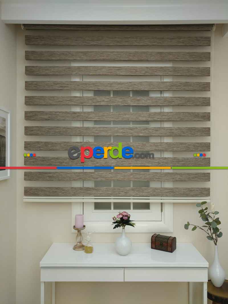 Oturma Odası - Zebra Perde -bambu Zebra (eco Serisi )- Vizon Rengi