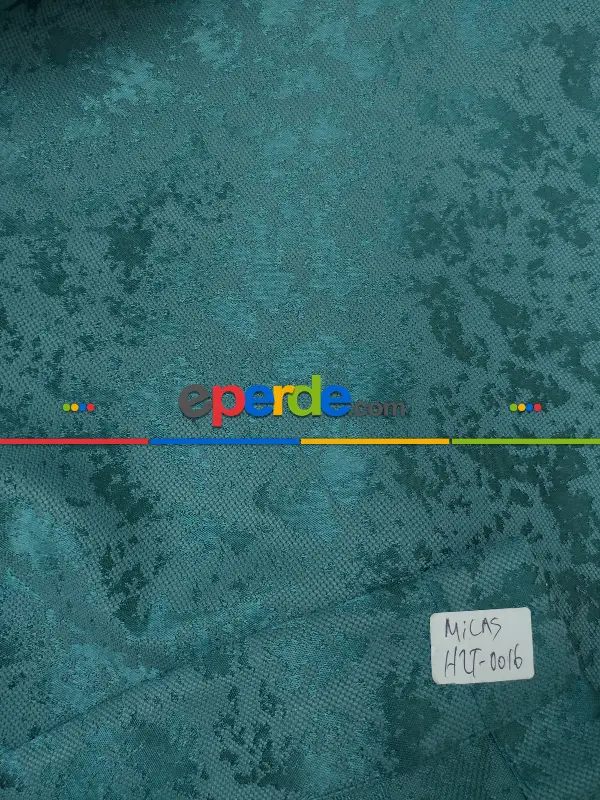 Yatak Odası - Petrol Rengi Jakar Fon Perde -