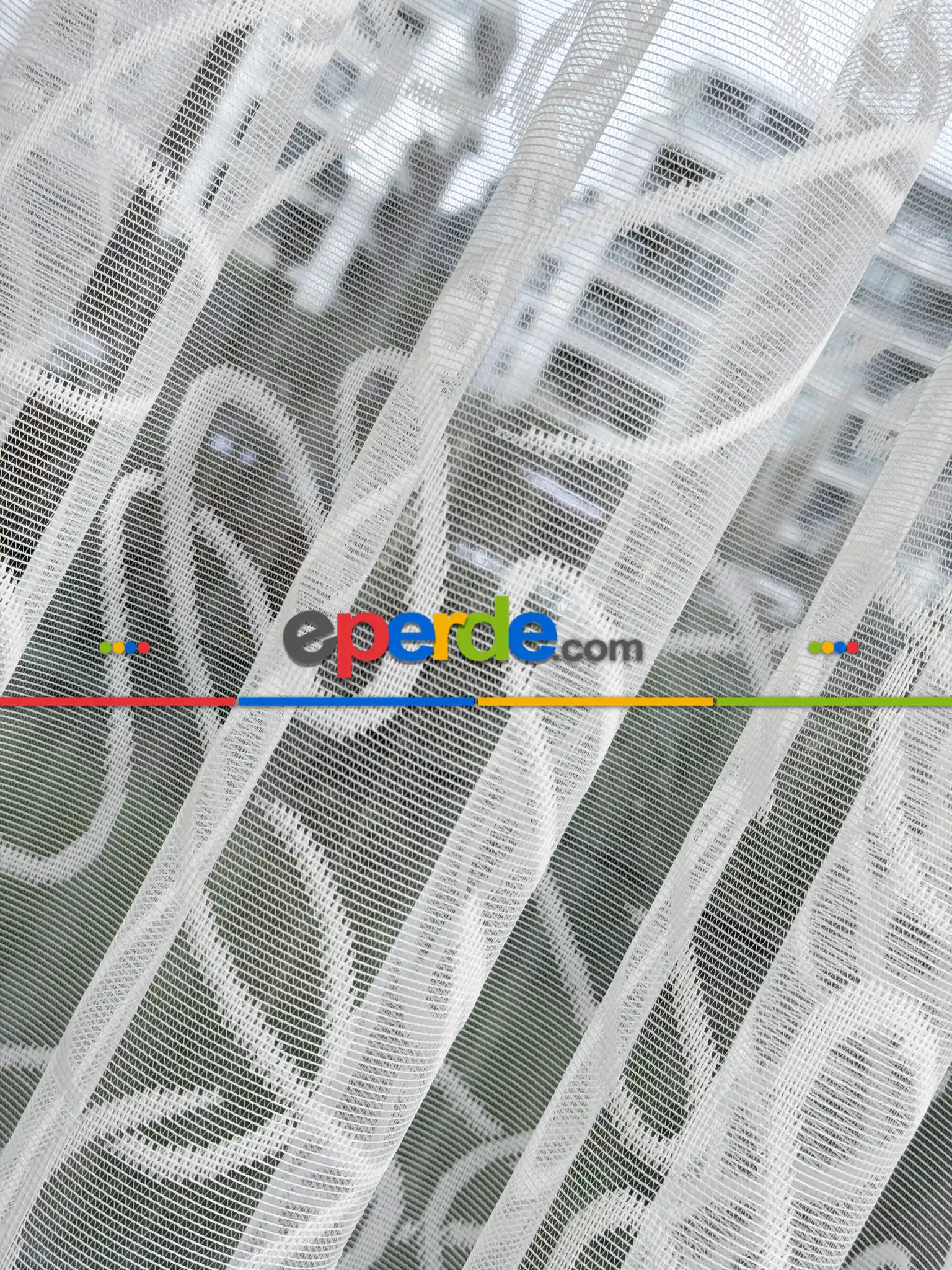 Yatak Odası - Desenli Fransız Dantel Örme Tül Perde, Desenli Ütü İstemeyen Tül