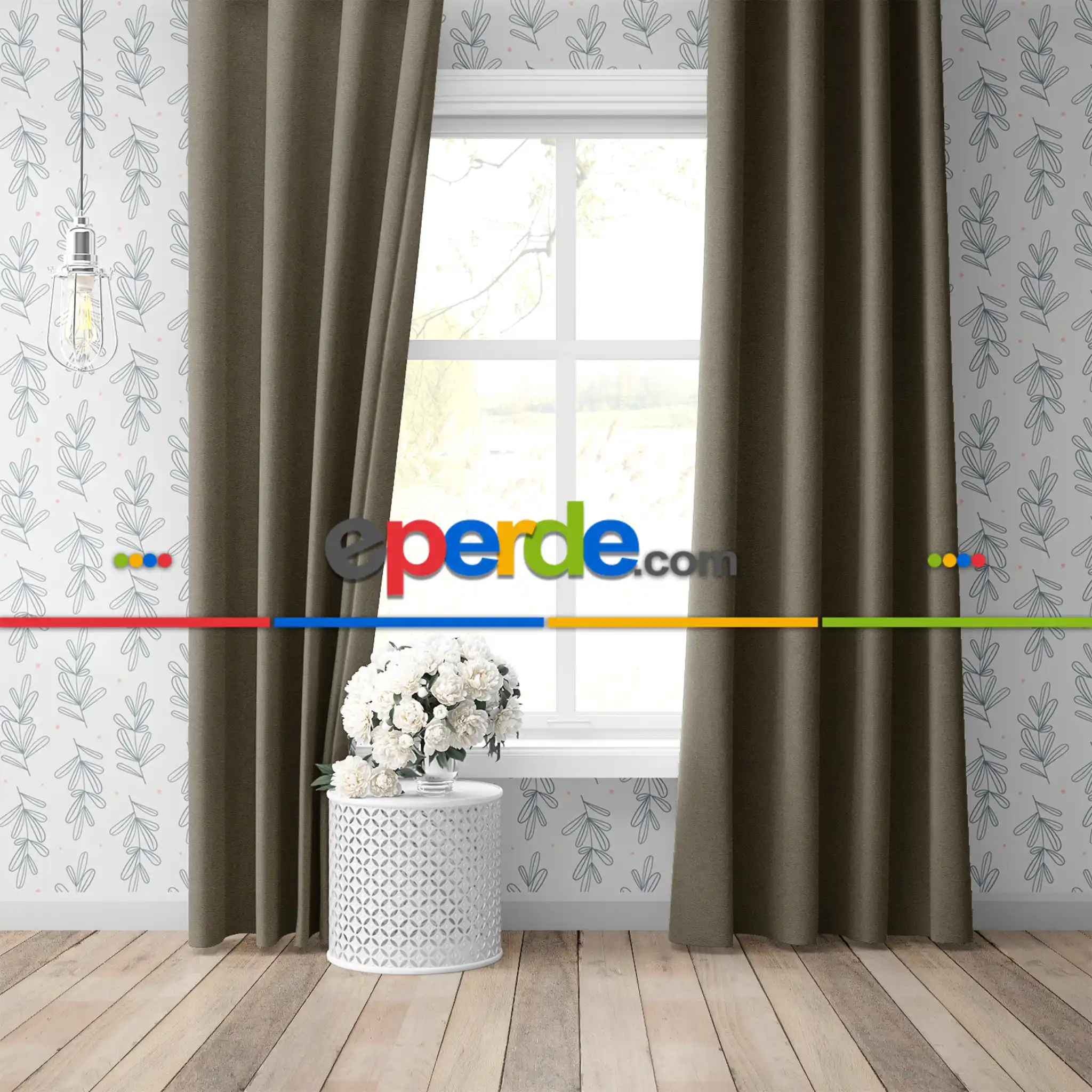 Blackout Karartma Tek Kanat Fon Perde Haki Yeşili